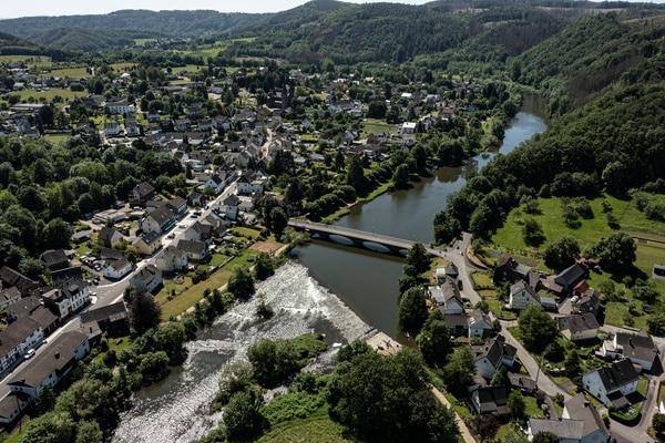 Luftansicht auf Dattenfeld